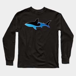 Surf the shark Black Long Sleeve T-Shirt